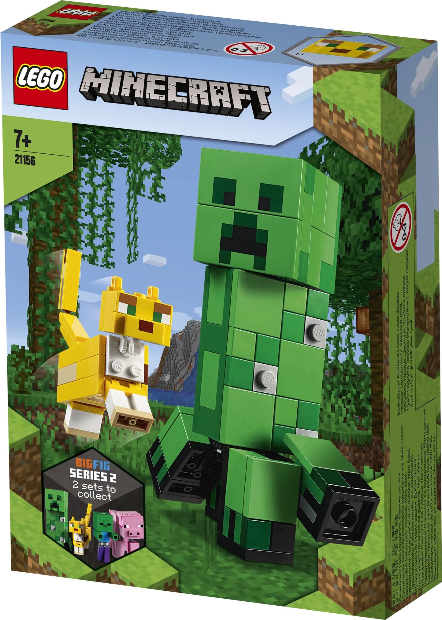 LEGO BigFig Creeper and Ocelot 21156 Minecraft