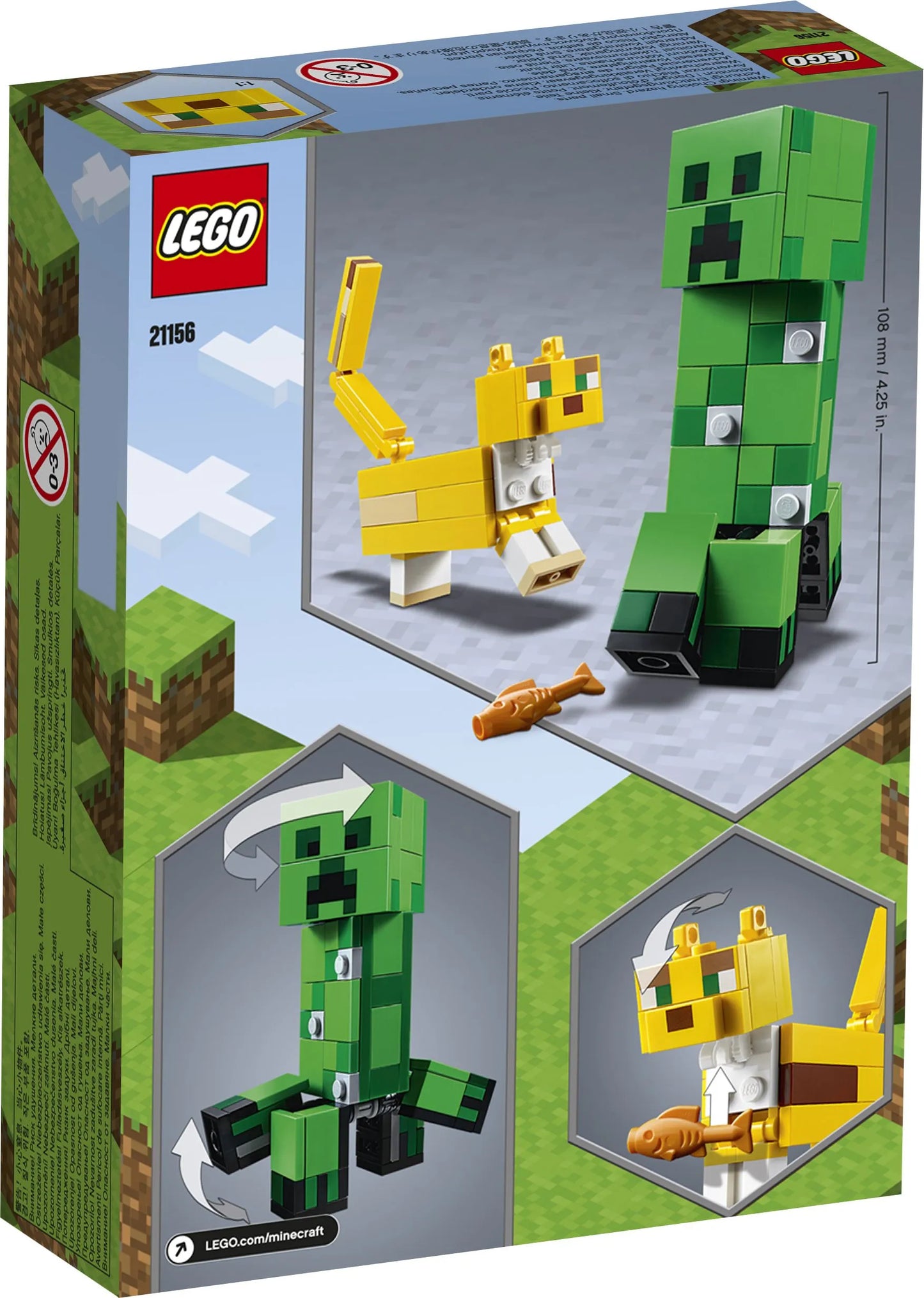 LEGO BigFig Creeper and Ocelot 21156 Minecraft