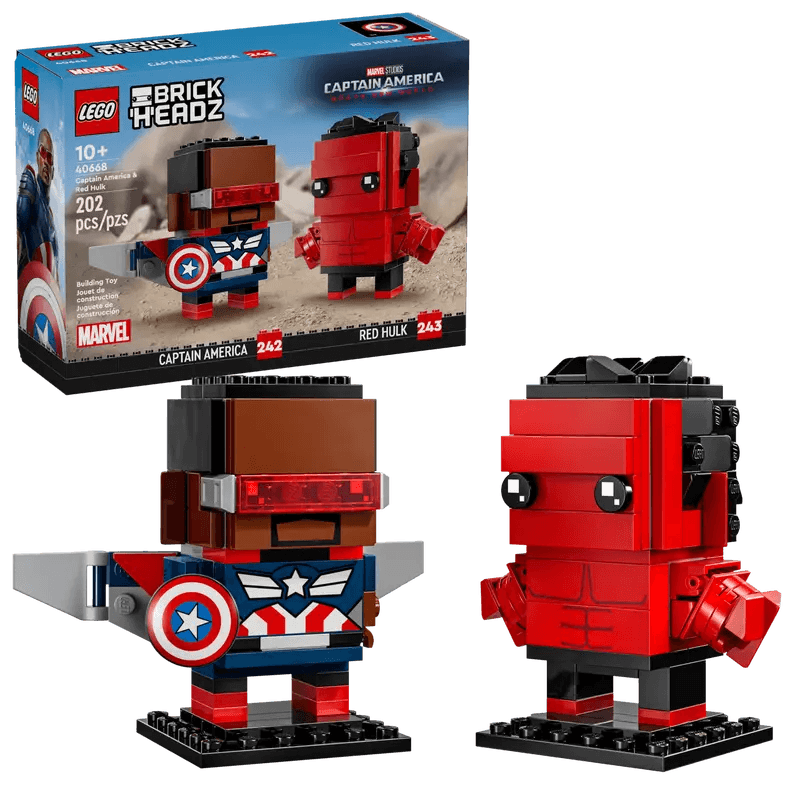 LEGO Captain America and Red Hulk figuren 40668 Brickheadz