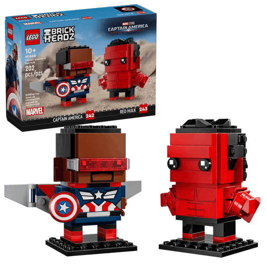 LEGO Captain America and Red Hulk figures 40668 Brickheadz