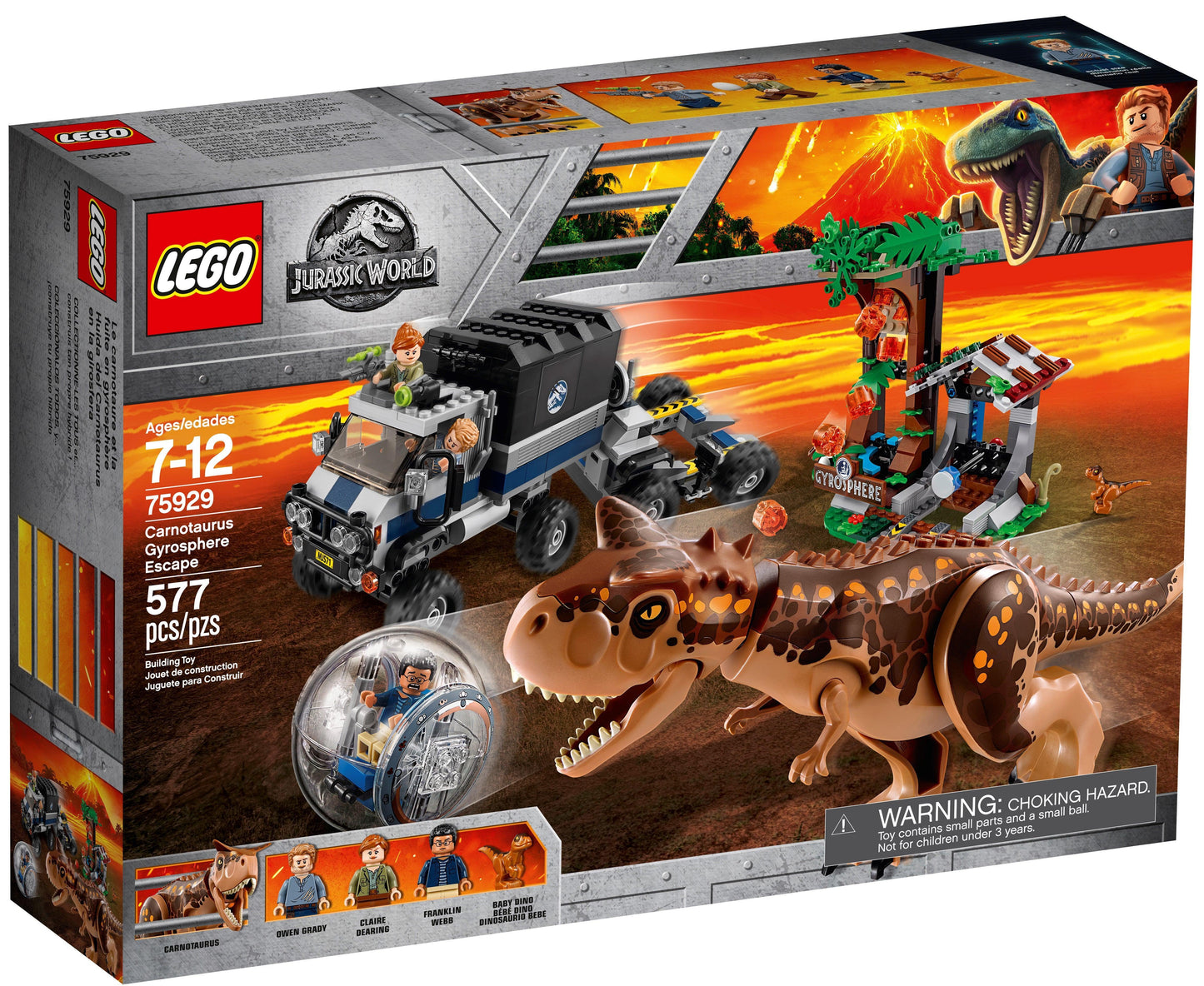 LEGO Carnotaurus Gyrosphere Escape 75929 Jurassic World LEGO JURASSIC WORLD @ 2TTOYS LEGO €. 109.99