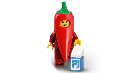 LEGO Chilli Costume Fan (1 stuk) Minifguren Serie 22 71032-2 LEGO MINIFIGUREN @ 2TTOYS | Official LEGO shop😊🥰 LEGO €. 5.99