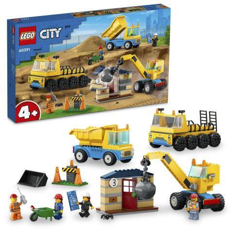 LEGO Construction Trucks and Wrecking Ball Crane 60391 City LEGO CITY @ 2TTOYS LEGO €. 49.99