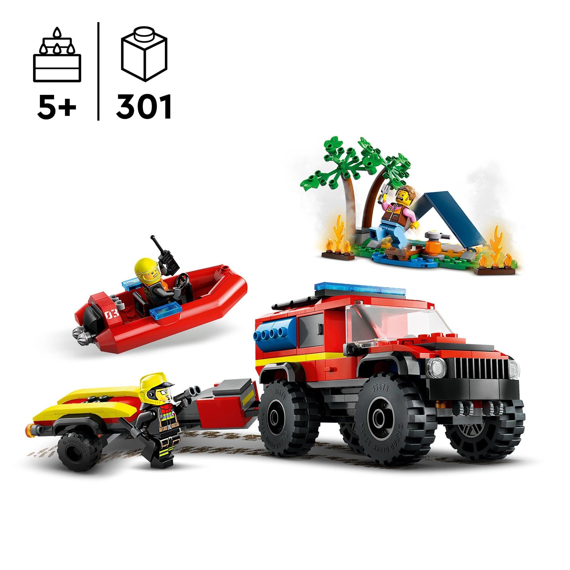 LEGO Fire Engine with Rescue Boat 60412 City LEGO FRIENDS @ 2TTOYS LEGO €. 29.99