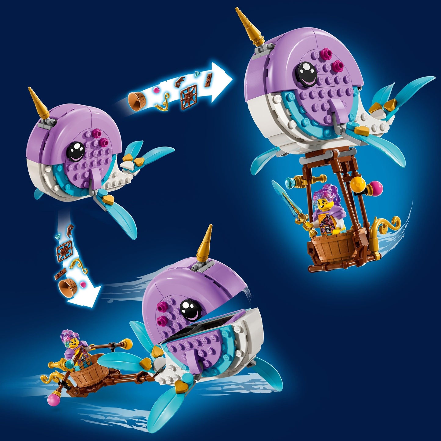 LEGO Izzie's Narwhal Hot-Air Balloon 71472 Dreamzzz LEGO DREAMZzz @ 2TTOYS | Official LEGO shop😊🥰 LEGO €. 14.99