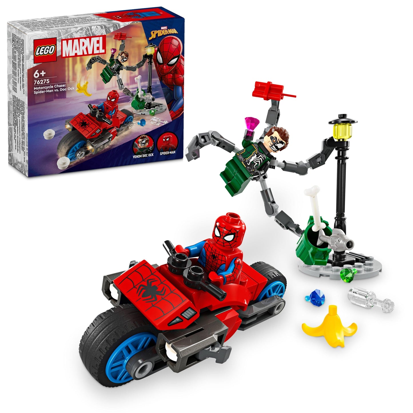 LEGO Motorcycle Chase: Spider-Man vs. Doc Ock 76275 Superheroes LEGO Super Heroes Marvel @ 2TTOYS LEGO €. 9.99