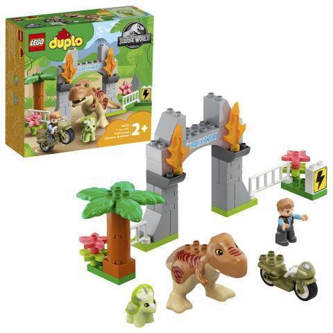 LEGO T. rex and Triceratops Dinosaur Breakout 10939 DUPLO LEGO JURASSIC WORLD @ 2TTOYS LEGO €. 29.74