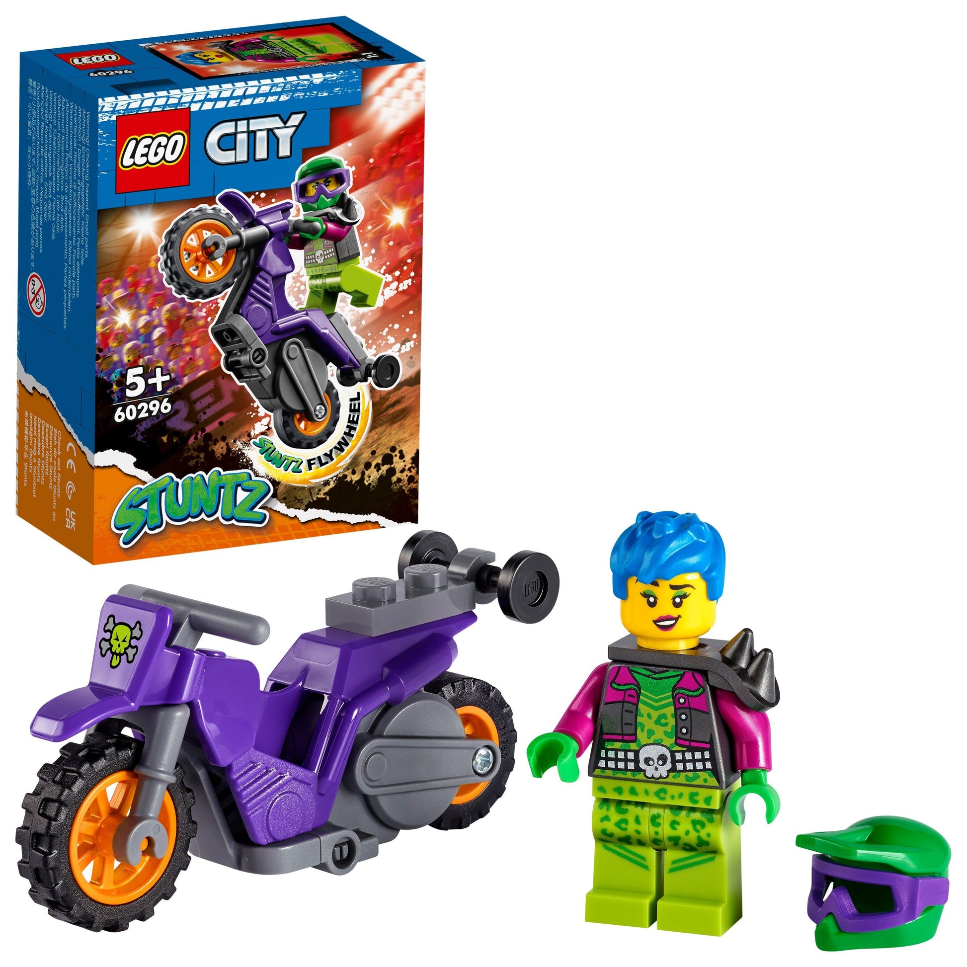 LEGO Wheelie stunt motor with stuntman 60296 City LEGO CITY STUNTZ @ 2TTOYS | Official LEGO shop😊🥰 LEGO €. 7.99