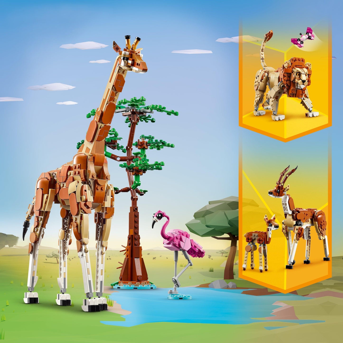 LEGO Wild Safari Animals 31150 Creator 3 in 1 LEGO CREATOR 3 IN 1 @ 2TTOYS LEGO €. 64.99