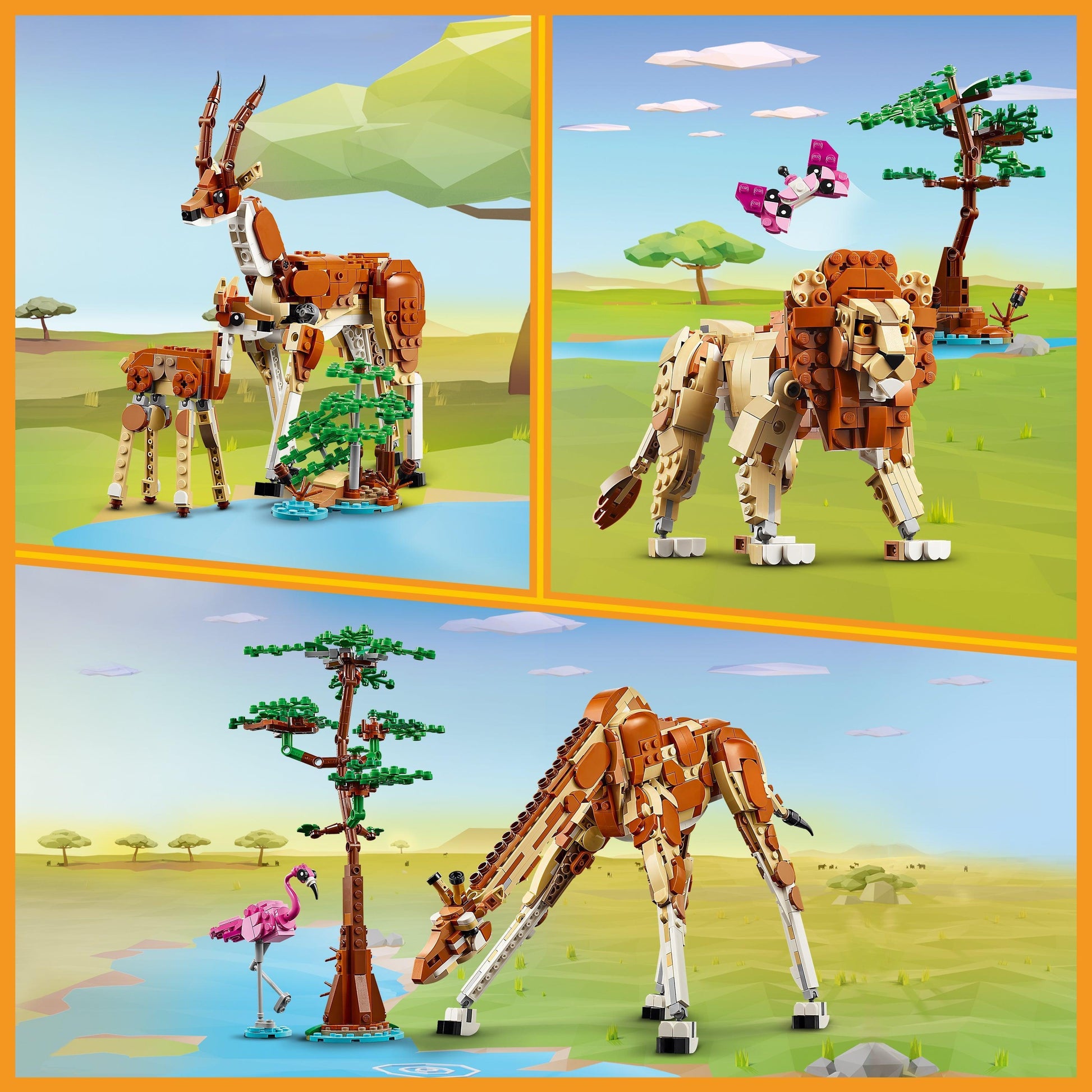 LEGO Wild Safari Animals 31150 Creator 3 in 1 LEGO CREATOR 3 IN 1 @ 2TTOYS LEGO €. 64.99