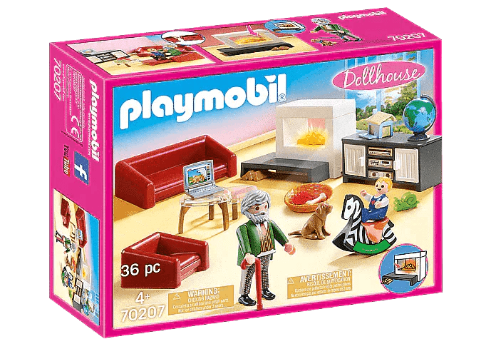 PLAYMOBIL Poppenhuis Huiskamer met open haard 70207 Dollhouse PLAYMOBIL @ 2TTOYS PLAYMOBIL €. 13.99